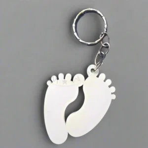 Double-Feet-Pedicure-Plastic-Keychain