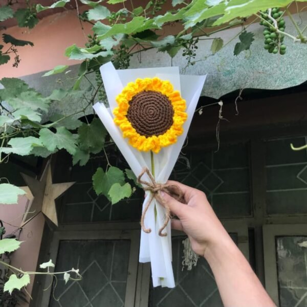 Handcrafted Sunflower Charm Bouquet - Image 3