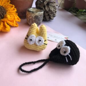Handmade Crochet Cat Bag Charm