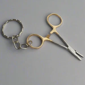 Gold Plated Needle Holder Keychain