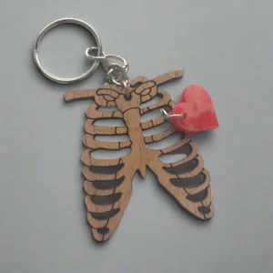 Keyring - A little Heart with Ribs