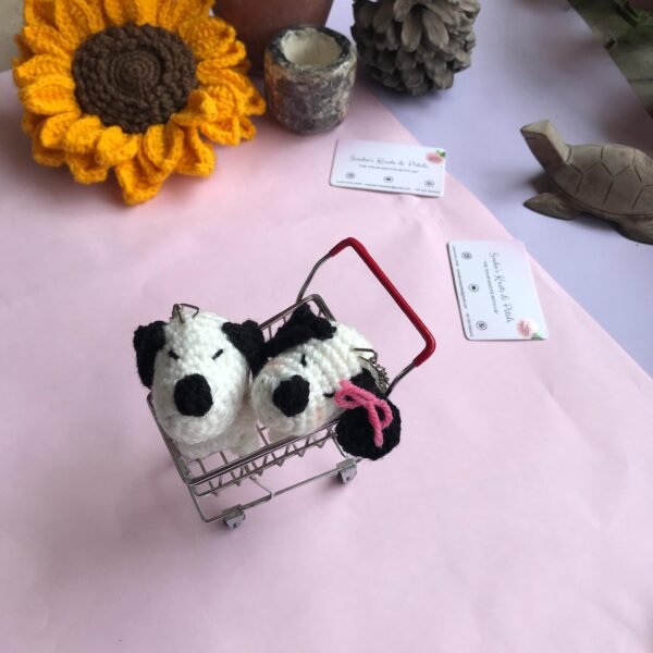 Handcrafted Crochet Snoopy Keychain - Image 3