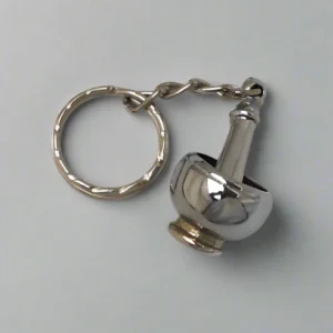 Keychain - Silver Plated Mortar Pestle