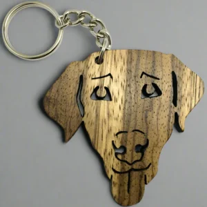 Dog-Head-Wooden-keychain