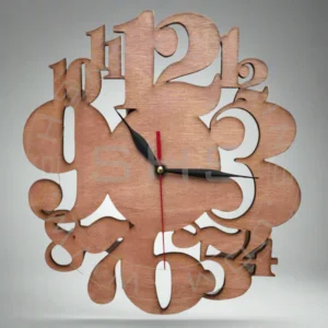Wooden Laser Cut Digit Clock