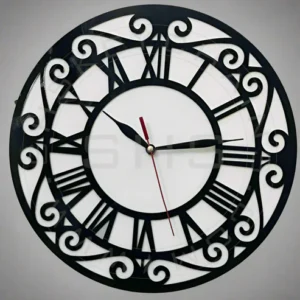 Elegant Roman Laser Cut Clock