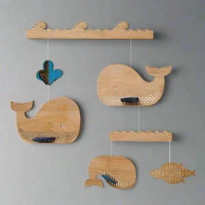 Wooden Whale Chimes for Kids