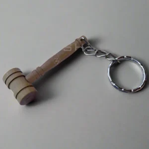 Minaiture-Wooden-Gavel-beech-keychain