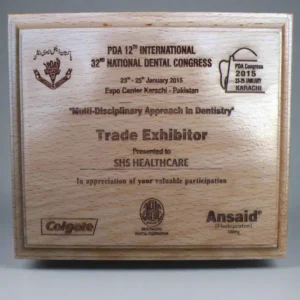 Custom Beech Wood Rectangular Award