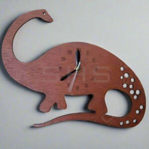 "Dinosaur Plywood Laser Cut Clock"