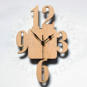 Minimalist Wooden Laser Cut Clock