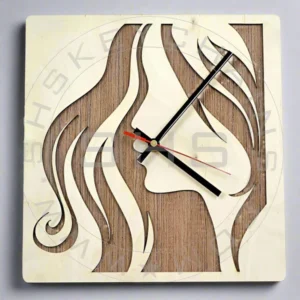 Salon Wooden Double Shaded Clock